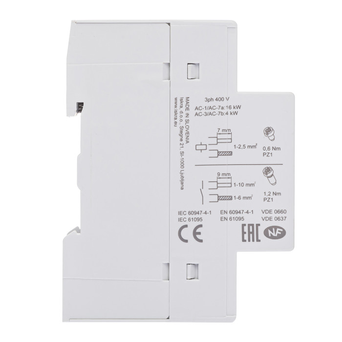 Модульний контактор ISKRA IKA 25A 230В AC 4NO - 030046007000