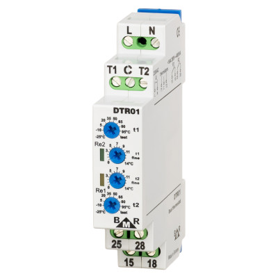 Подвійне реле термостату BMR + 2 температурних датчика