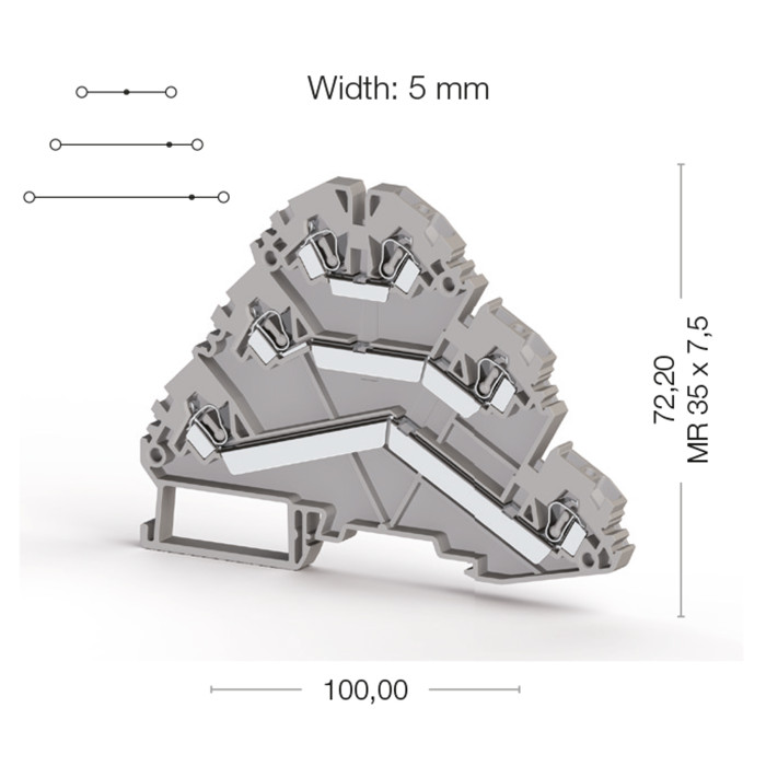 Клема Klemsan YBK Багаторівнева 2.5 мм - 0.0.0.3.24509