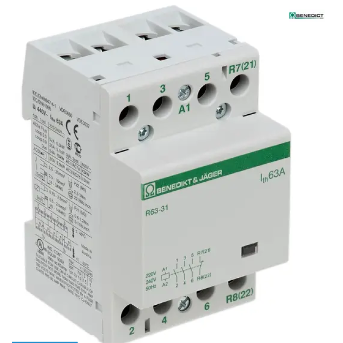 Модульний контактор Benedict R63 63A 220-240 - R63-22 230