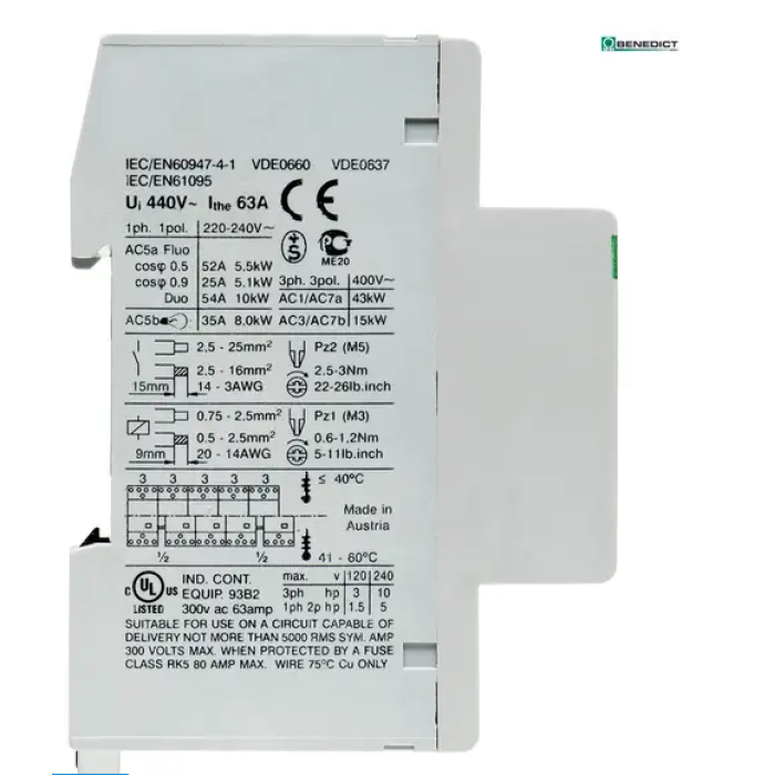 Модульний контактор Benedict R63 63A 220-240 - R63-22 230