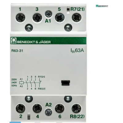 Модульний контактор Benedict R63 63A 220-240