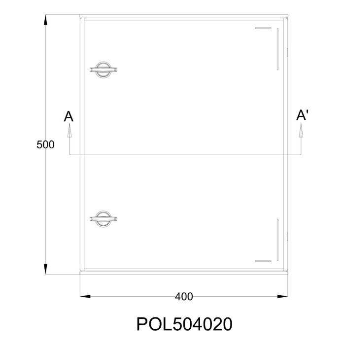Навісна шафа IDE POL 300x400x200 IP66 - POL403020