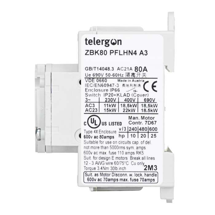 Модульний вимикач навантаження TELERGON ZBK 3P 80A - ZBK80PFLHN4A3