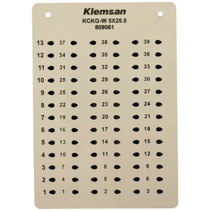 0.0.0.8.09061 Маркування на провід KCKG-W 5x25.5 (0.75-1.5 мм²) (1 компл = 39 шт | пак = 20 компл)