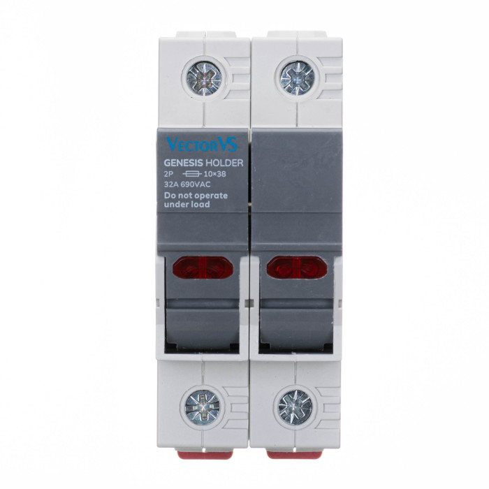 Тримач запобіжників з індикацією Vector VS GENESIS 2P 10x38 32A 690V AC