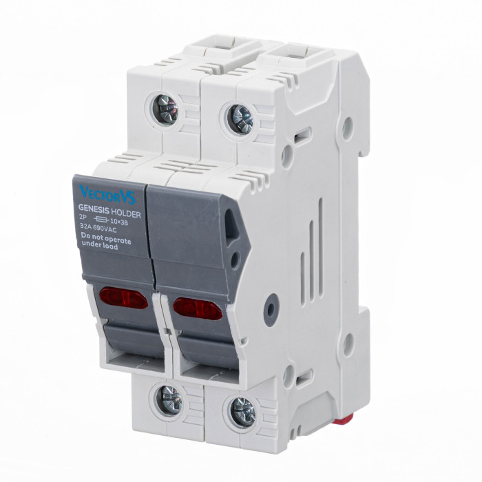 Тримач запобіжників з індикацією Vector VS GENESIS 2P 10x38 32A 690V AC