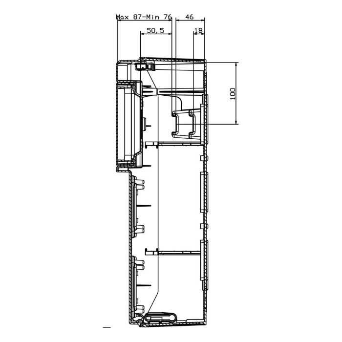 PCSN12PT/RR Настінний корпус для сил. розеток з отвора STAR 1х12 MOD 436x310x147мм, IP65, шини N+PE