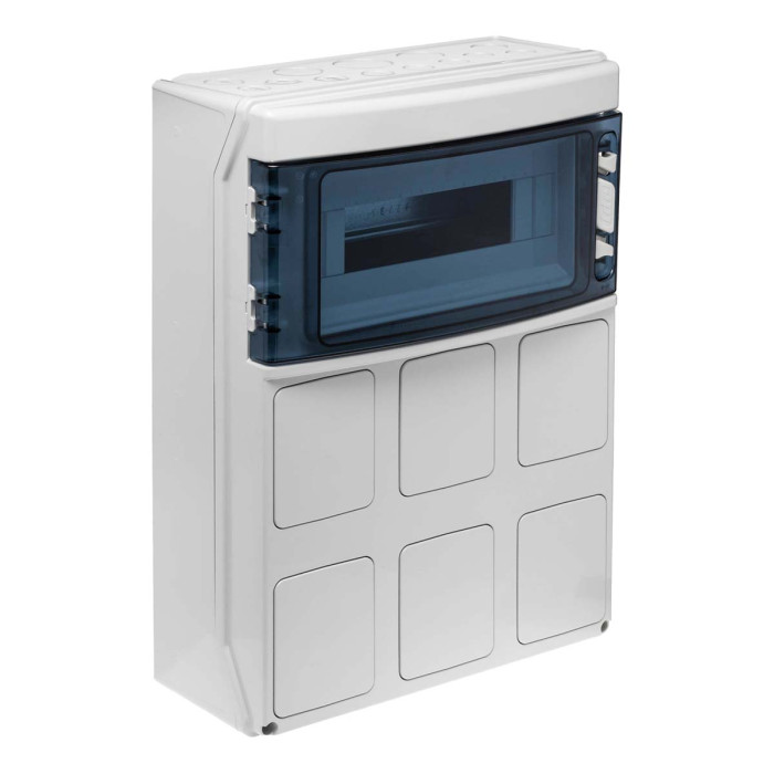 PCSN12PT/RR Настінний корпус для сил. розеток з отвора STAR 1х12 MOD 436x310x147мм, IP65, шини N+PE