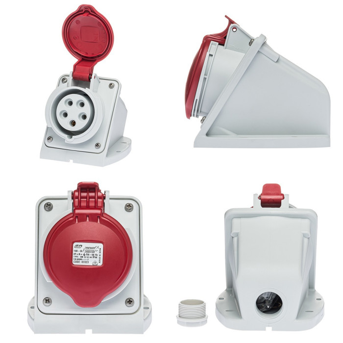 Розетка настінна IDE MUNDIAL 3P+E 16 А 380–415 В IP44 - 03323