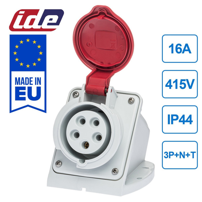 Розетка настінна IDE MUNDIAL 3P+E 16 А 380–415 В IP44 - 03323