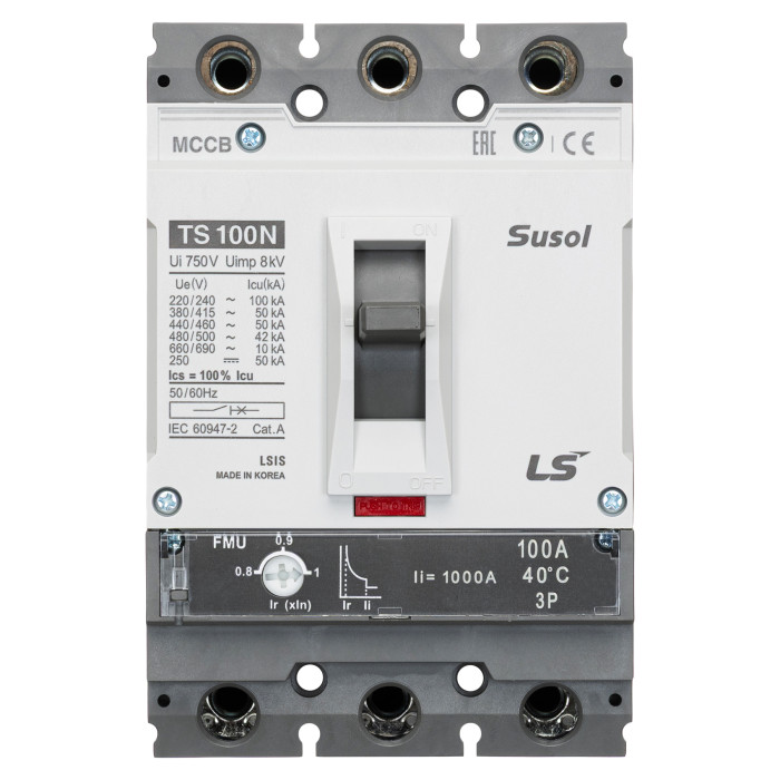 Автоматичний вимикач LS ELECTRIC TD100N 3P 100A 50 кА - 105011900