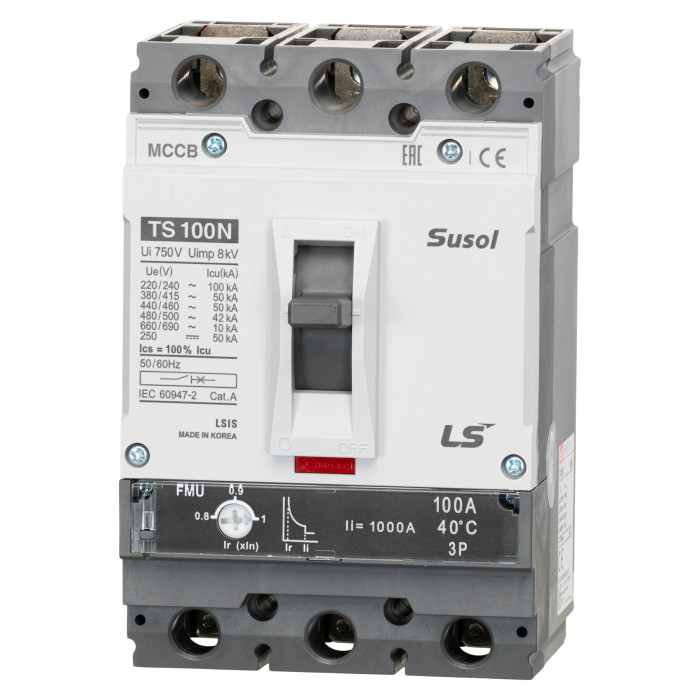 Автоматичний вимикач LS ELECTRIC TD100N 3P 100A 50 кА - 105011900