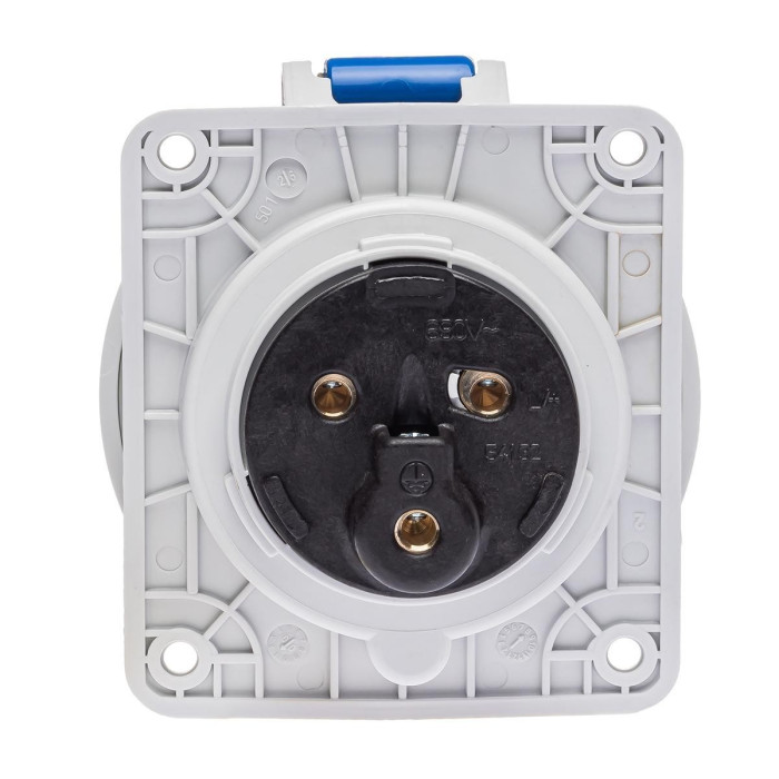 Розетка вбудована похила IDE MUNDIAL 2P+E 32 А 200–250 В IP66-67 - 02804