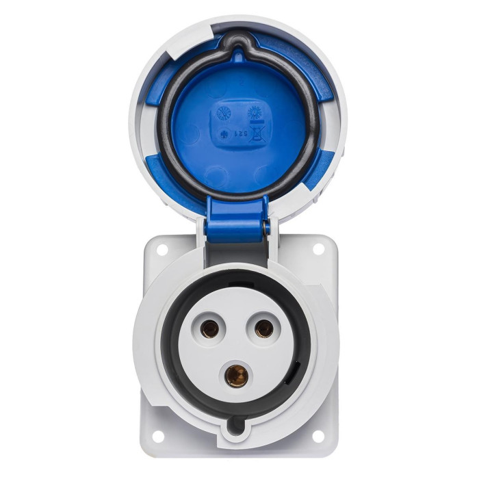 Розетка вбудована похила IDE MUNDIAL 2P+E 32 А 200–250 В IP66-67 - 02804