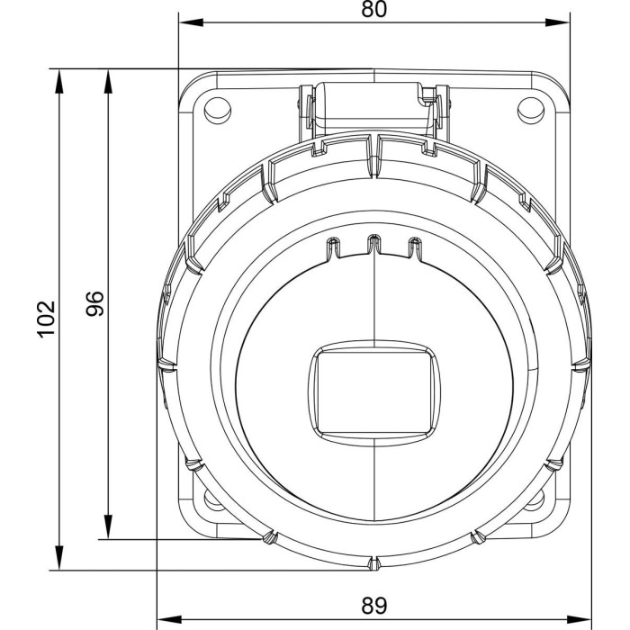 Розетка вбудована похила IDE MUNDIAL 2P+E 32 А 200–250 В IP66-67 - 02804