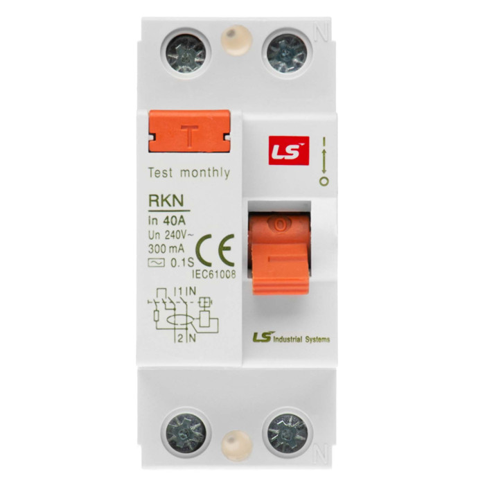 Пристрій захисного відключення LS ELECTRIC RKN 40A 1P+N 0.03А - 062203078B
