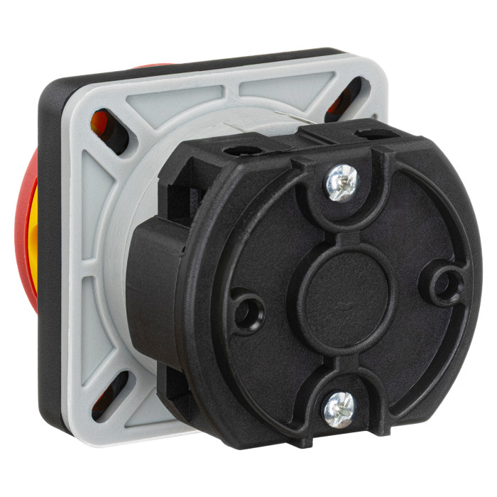 Кулачковий перемикач GC 16A 2P схема 91 (0-1) жовто-червоний