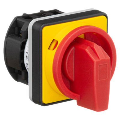 Кулачковий перемикач GC 16A 2P схема 91 (0-1) жовто-червоний