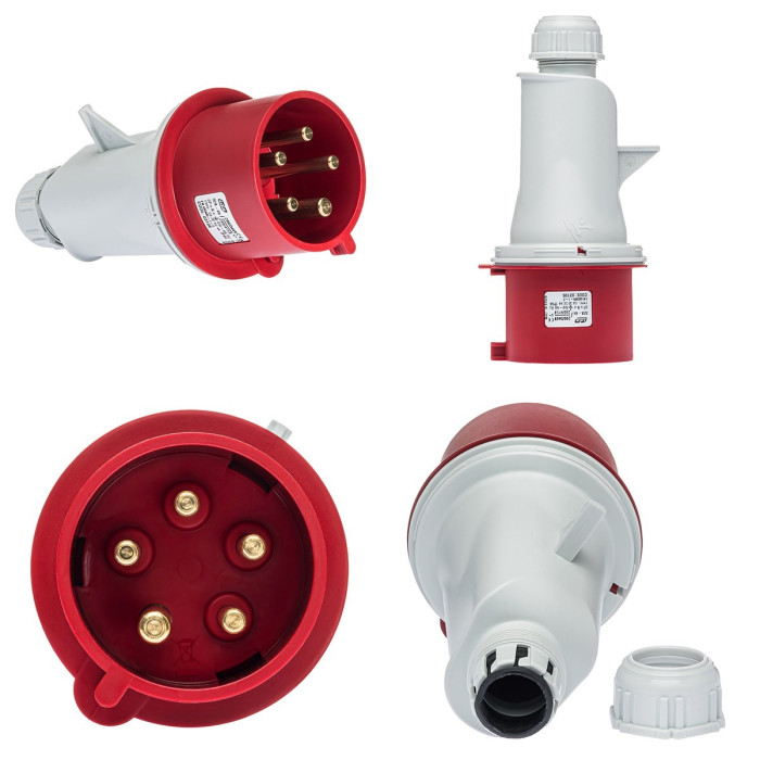 Вилка кабельна IDE MUNDIAL 3P+N+E 32 А 200/346–240/415 В IP44 - 03106