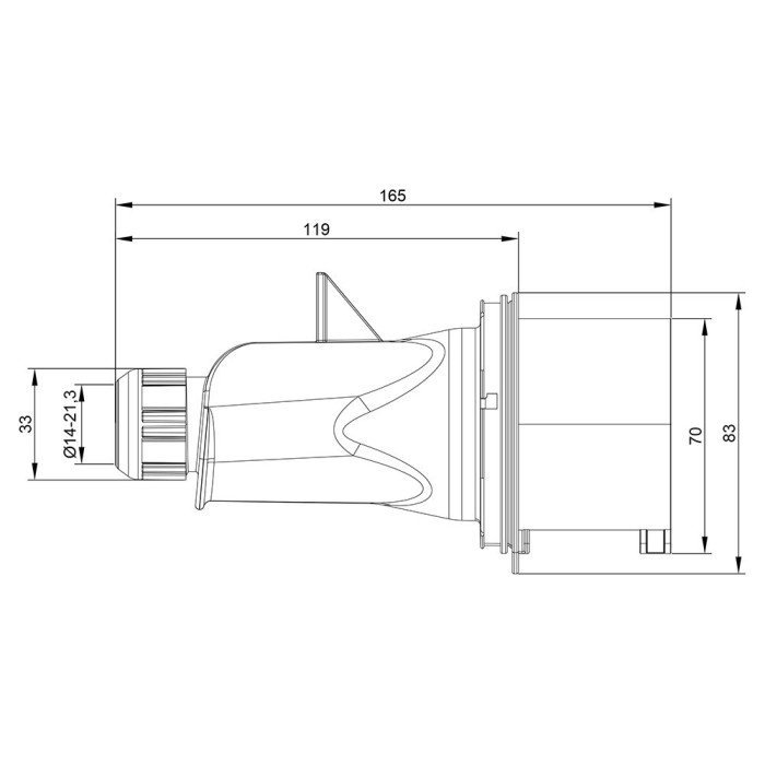 Вилка кабельна IDE MUNDIAL 3P+N+E 32 А 200/346–240/415 В IP44 - 03106