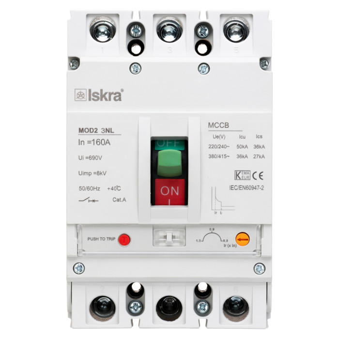 786103499000 MOD2 3NL 160A OLD Автоматичний вимикач з регульованим розчеплювачем 160А, 36кА