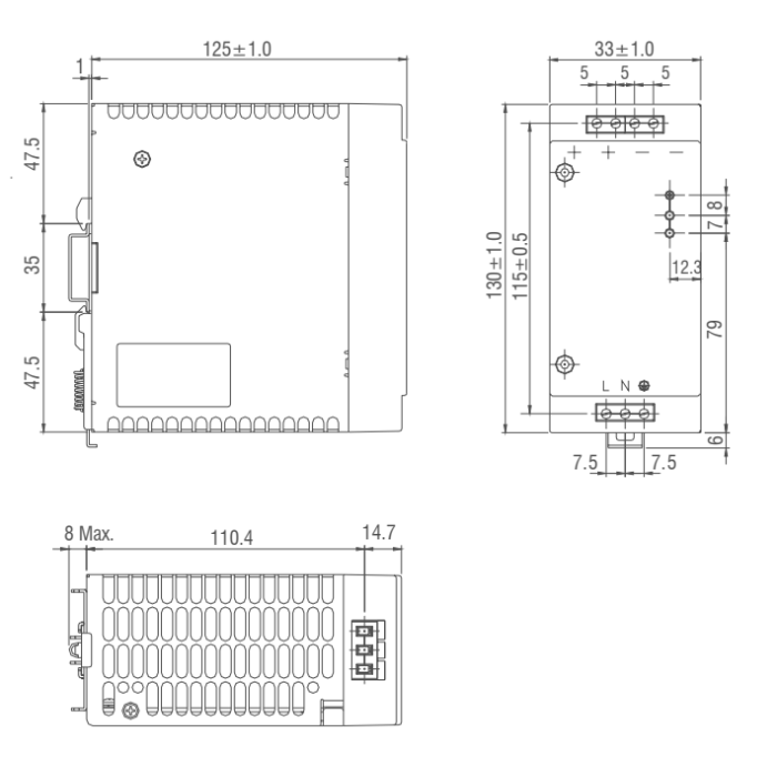 Блок живлення IMO BPS-1 60 Вт 12В DC 5 А - BPS-1-60-12DC