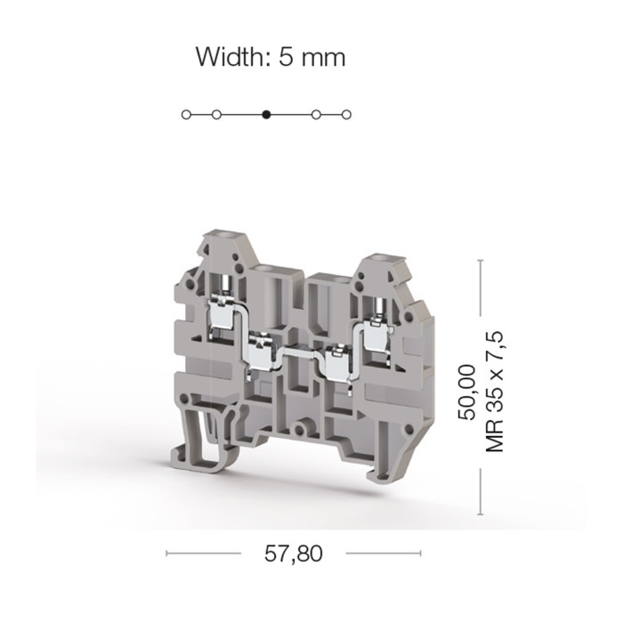 Клема Klemsan AVK Прохідна 2.5 мм - 0.0.0.3.24909