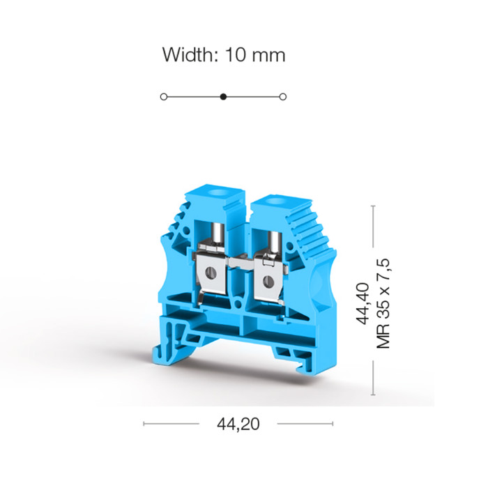 Клема Klemsan AVK Прохідна 10 мм - 0.0.0.3.04151RP