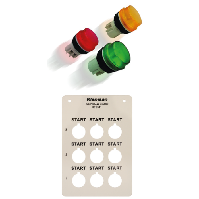 0.0.0.8.09522 Маркувальна ПВХ пластина жорстка KCPBA-S 30x50 мм сіра (1 компл = 6 шт | пак = 20 ком)