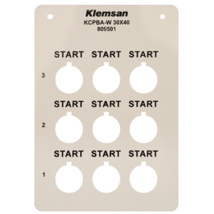 0.0.0.8.09522 Маркувальна ПВХ пластина жорстка KCPBA-S 30x50 мм сіра (1 компл = 6 шт | пак = 20 ком)