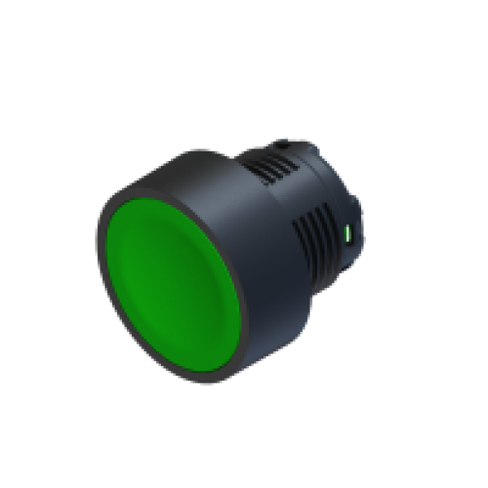 Кнопка зелена, пласт. корпус 22 мм COMEPI - ECX 4102