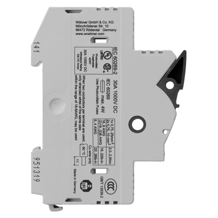 31971 Утримувач запобіжників Ambus для геліоенергетики 10х38 1р