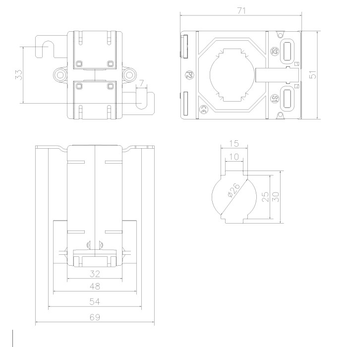 Трансформатор струму вимірювальний Vector VS VCTC332 500A 30×10 500/5