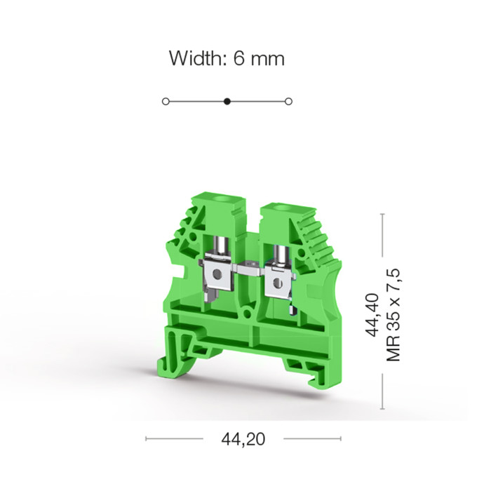 Клема Klemsan AVK Прохідна 4 мм - 0.0.0.3.04132RP