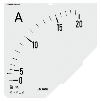 Шкала амперметра FRER ZF 20/5А В