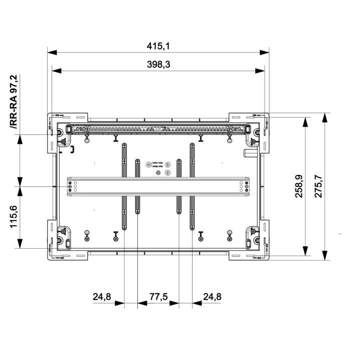 GPE18PT/PH/RR Корпус розподільчий GOLD, 1x18 модулів, прозорі двері, IP40
