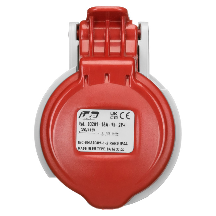 Розетка кабельна IDE MUNDIAL 2P+E 16A 380–415V IP44