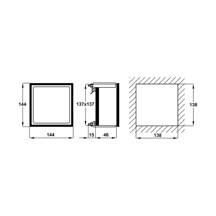 Вольтметр прямий FRER F14MV 90˚ -150/0/+150V - F14MVX150ZSD