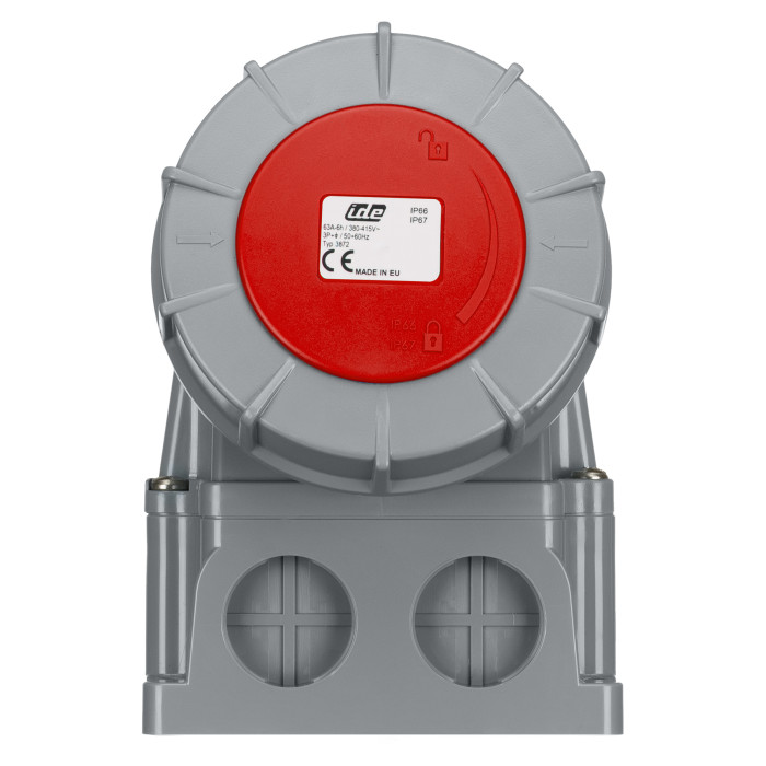 Розетка настінна IDE MUNDIAL 3P+E 63A 380–415V IP66-67
