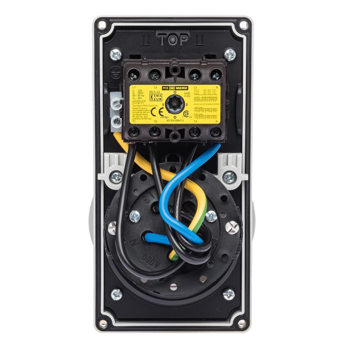 Розетка вбудована з механічним блокуванням IDE MUNDIAL 3P+N+E 32 А 200/346–240/415 В IP67 - 03816