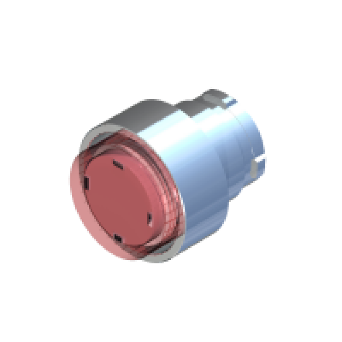 ECX 1181 Кнопка виступаюча з підсвічуванням, з фіксацією, червона