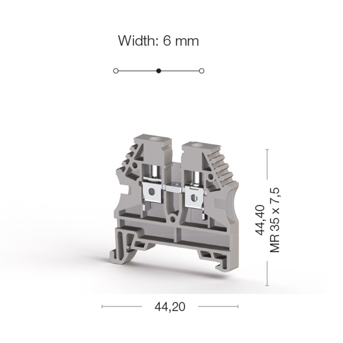 Клема Klemsan AVK Прохідна 4 мм - 0.0.0.3.04130RP