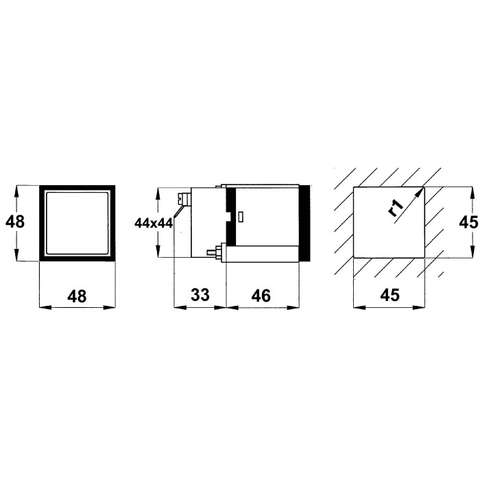 Вольтметр прямий FRER A48EV 240˚ 500В - A48EVX500