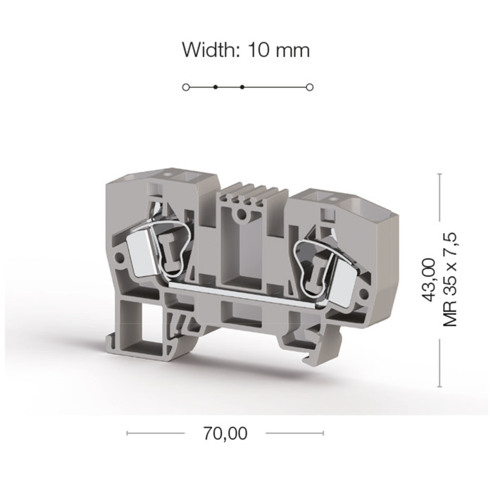 Клема Klemsan YBK Прохідна 10 мм - 0.0.0.3.06259