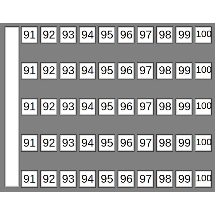 0.0.0.5.05029 Маркувальна пластина 91-100 DY5 (1 компл = 50 шт | пак = 10 компл)