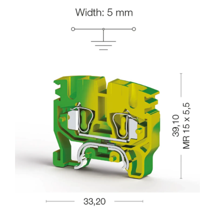 Клема Klemsan MYK Заземлення 2.5 мм - 0.0.0.3.36420