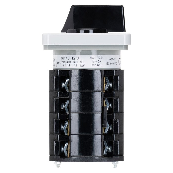 Кулачковий перемикач GC 40A схема 12 (0-Y-Δ)