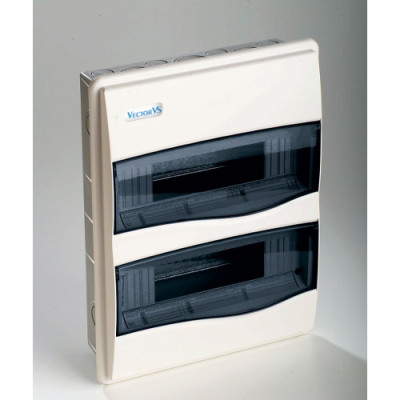 Щит вбудований CAPA 2x12 (24 мод.), IP40, проз. двері, з N і PE шинами