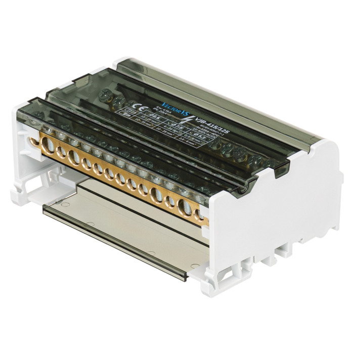Розподільчий блок Vector VS VJB-415/125 на DIN-рейку, 125A, 15 виходів